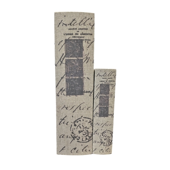 Burlap Paris Eiffel Tower Decorative Nesting Book Boxes - Picture 2 of 7